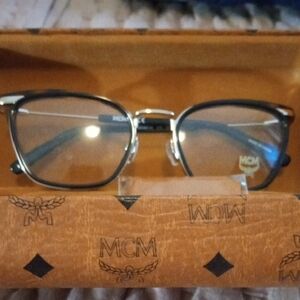 MCM Black and Silver Frame Glasses